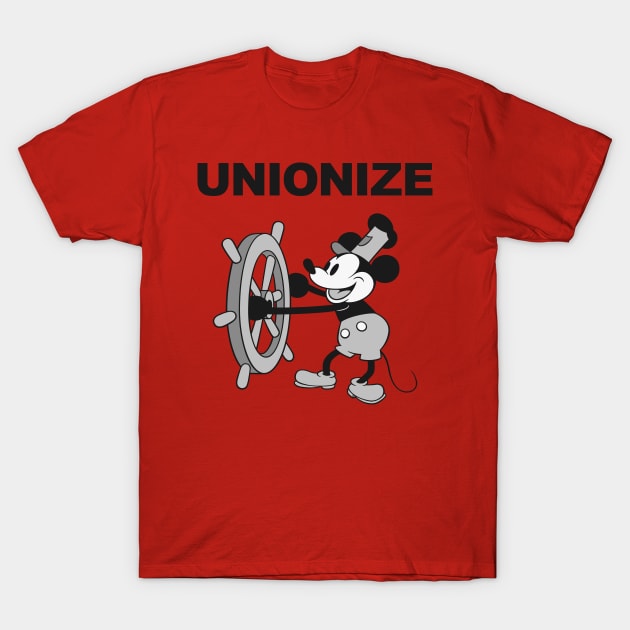 Steamboat Willie - Unionize T-Shirt by TwistedCharm